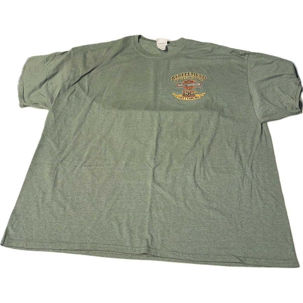Harley Davidson 150th Anniversary Battle At‎ Gettysburg T-Shirt Green Men's 3XL